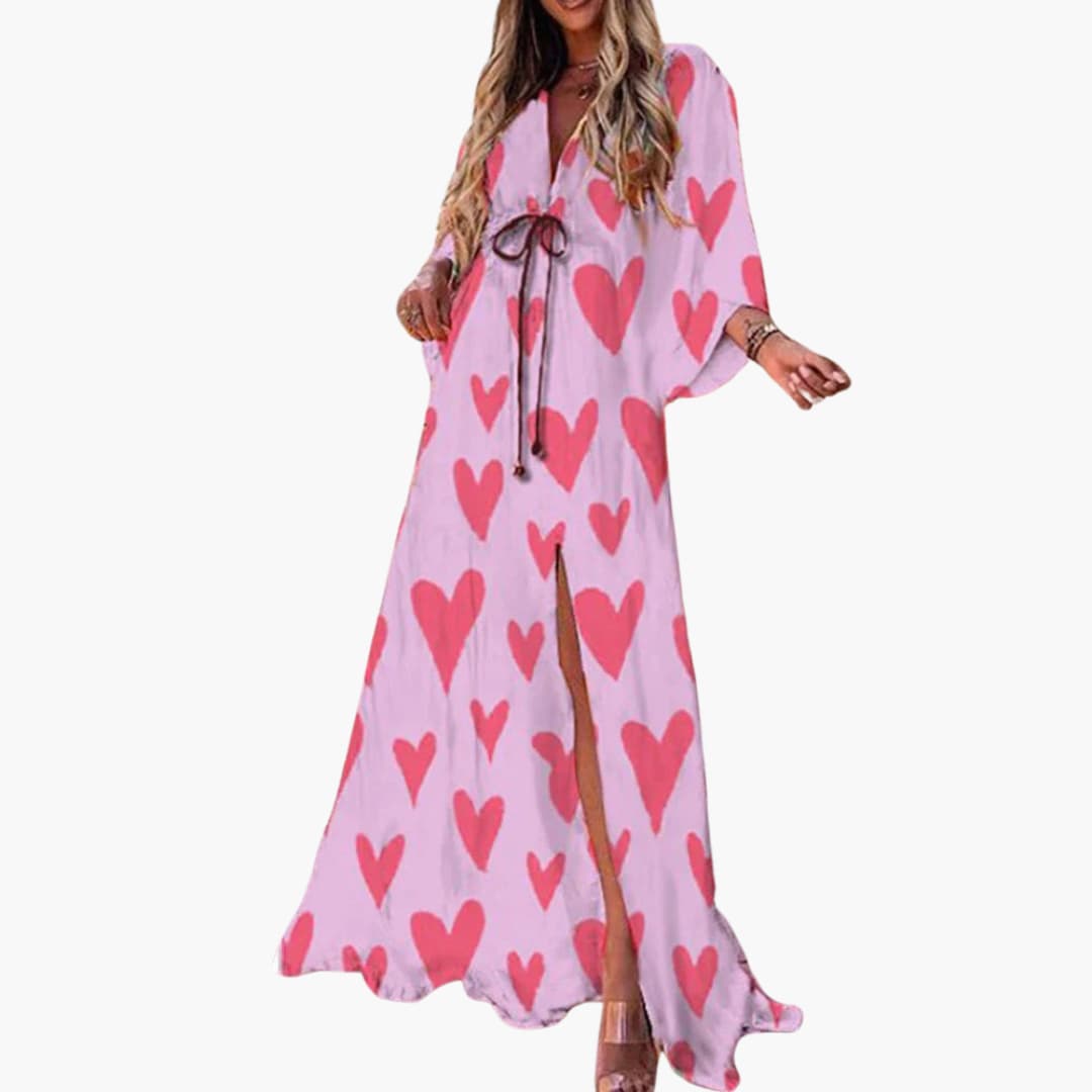 Robe d'été colorée - Robe maxi pour femmes avec imprimé floral