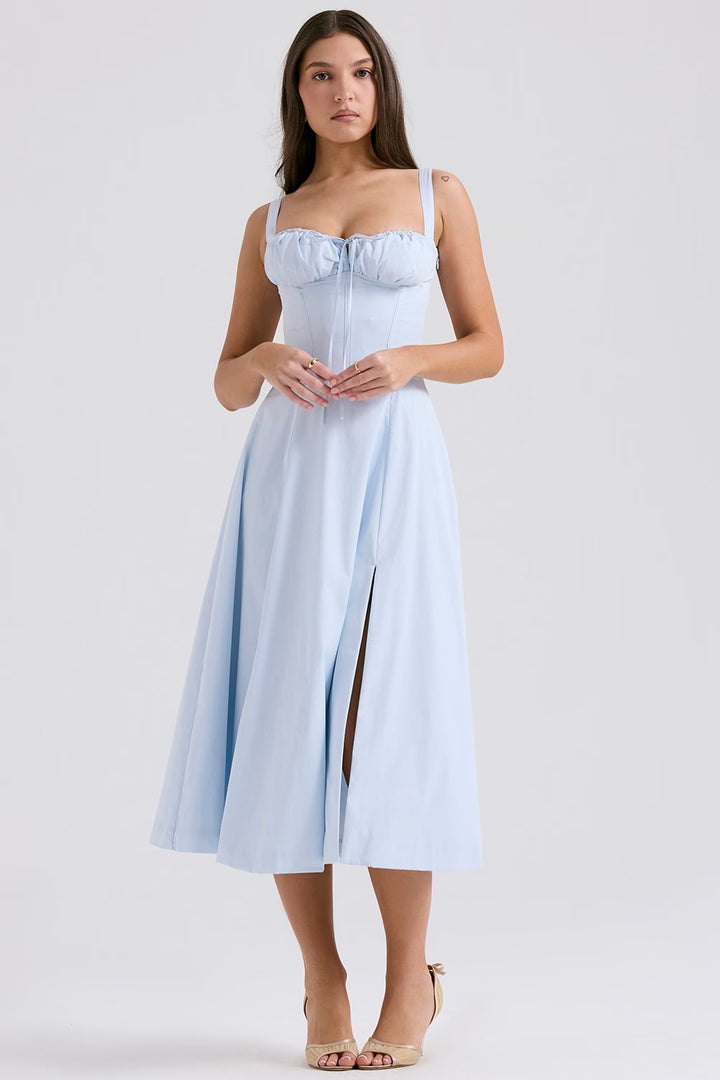 AURORA - Robe midi avec lacets
