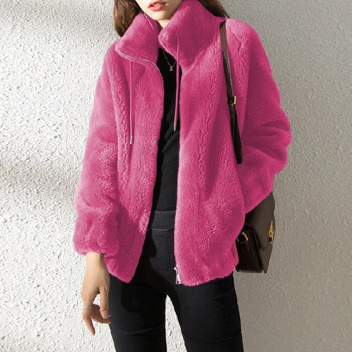 Veste d'hiver pour femmes avec fermeture éclair