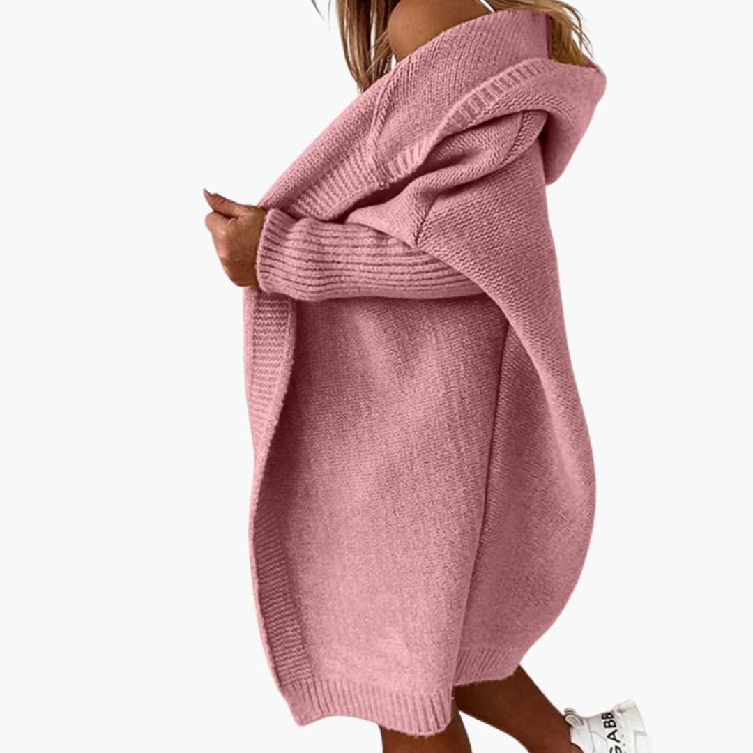 Cardigan en tricot avec capuche pour femmes