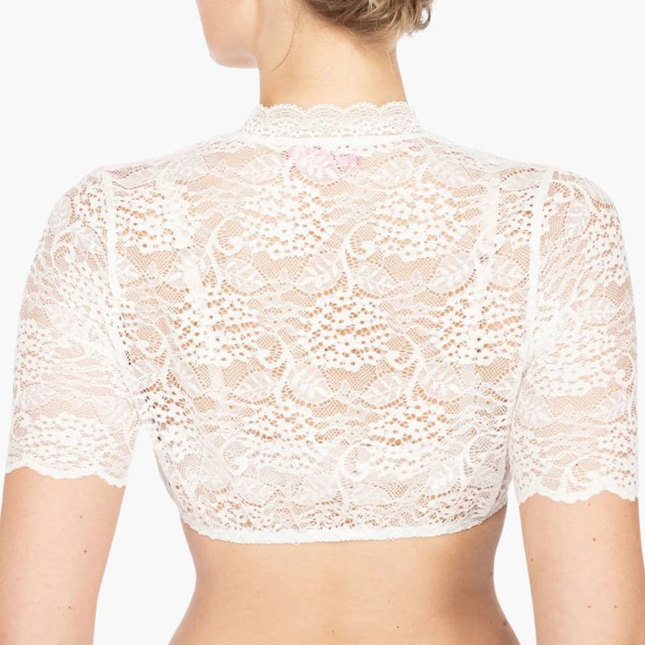 Blouse en dentelle pour dirndl avec décolleté pour femmes - Oktoberfest 2025