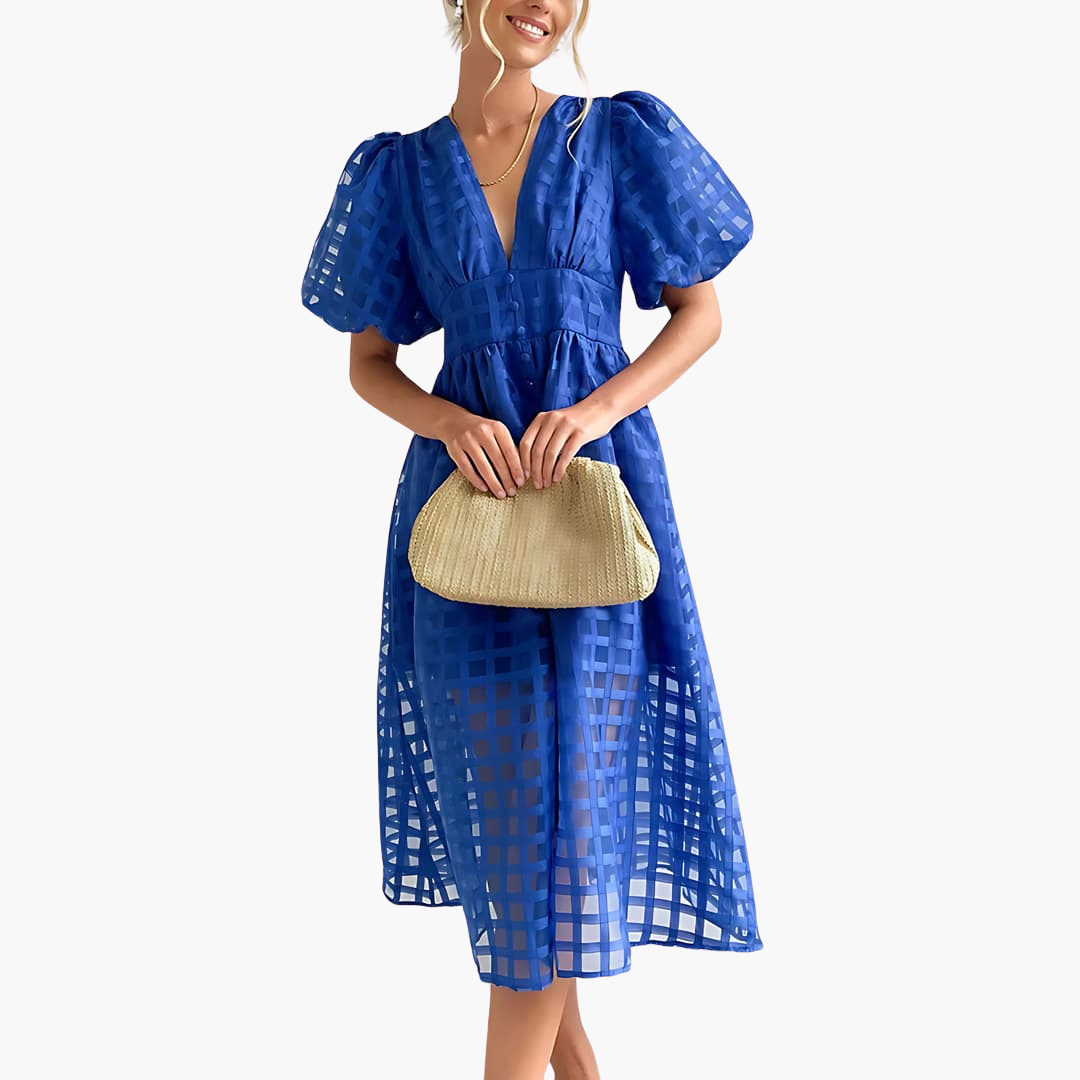 Robe midi élégante pour femmes - Robe chic d'été