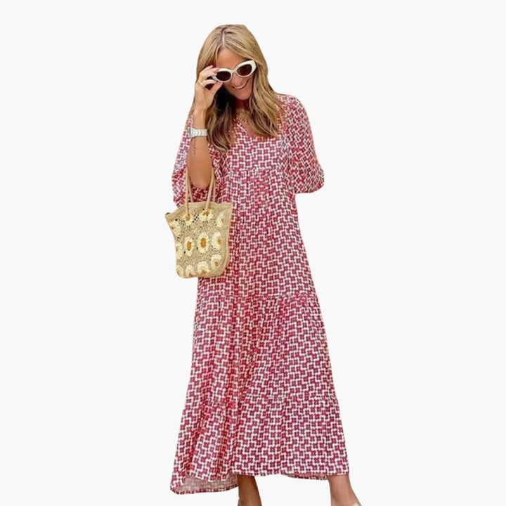 Robe maxi boho pour femmes - Motif floral & coupe décontractée