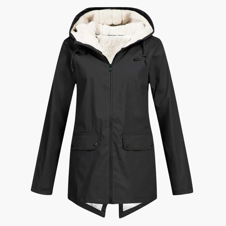 Trench-coat déperlant avec capuche pour femmes