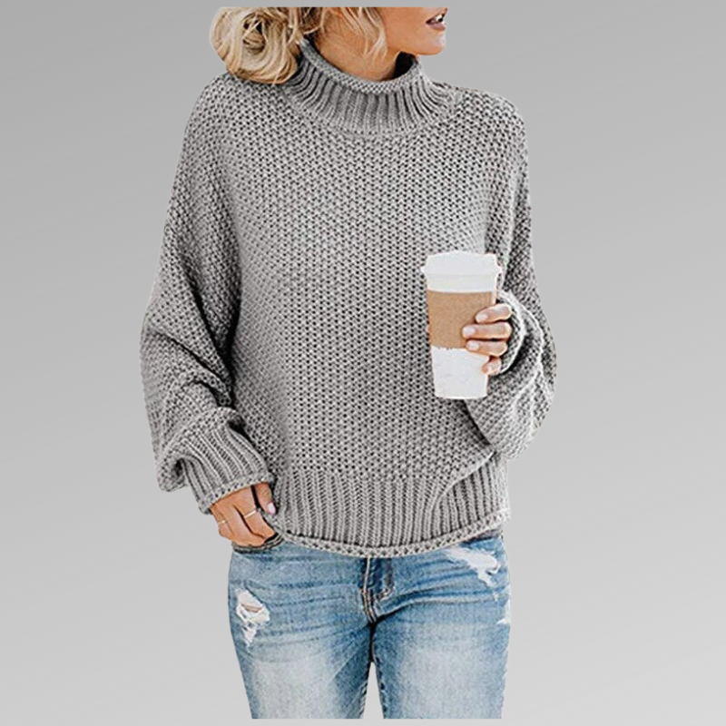 Pull en tricot confortable pour femmes | Col roulé