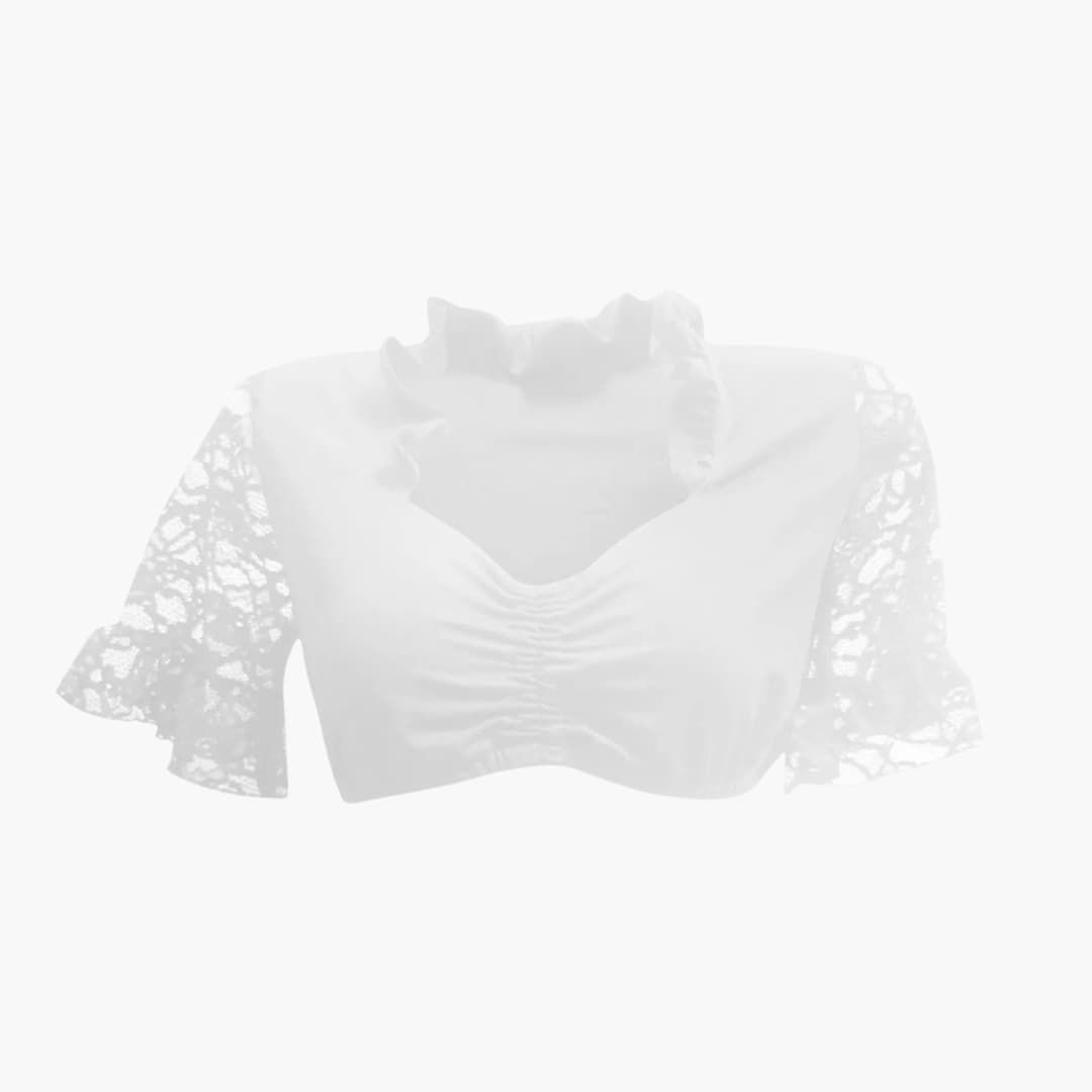 Blouse Dirndl à manches en dentelle pour femmes - Oktoberfest 2025