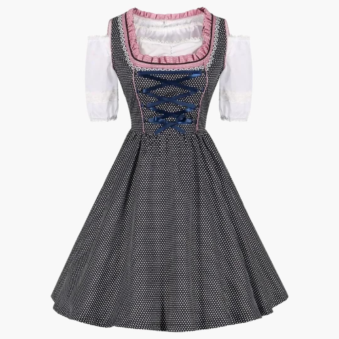 Robe Mieder-Dirndl avec lacets pour femmes - Oktoberfest 2025