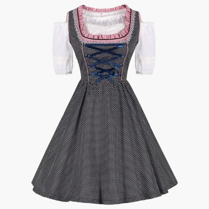 Robe Mieder-Dirndl avec lacets pour femmes - Oktoberfest 2025