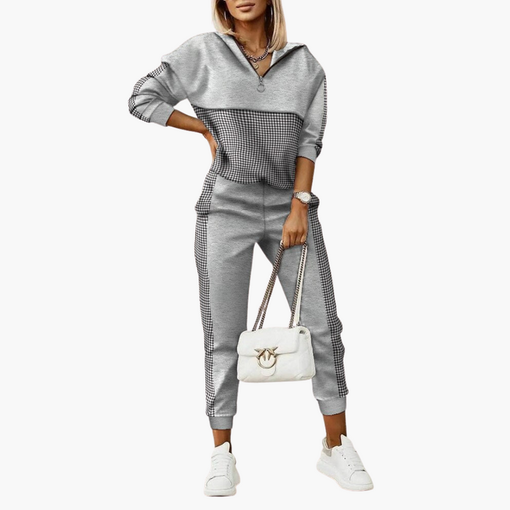 Ensemble de sport pour femmes avec haut zippé et pantalon de jogging