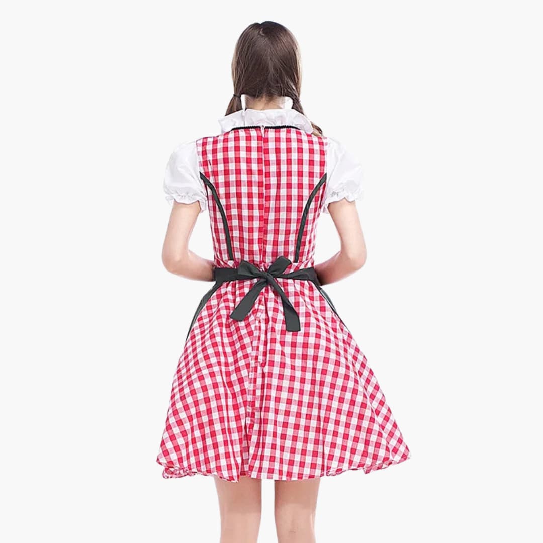 Robe dirndl avec tablier pour femmes - Oktoberfest 2025