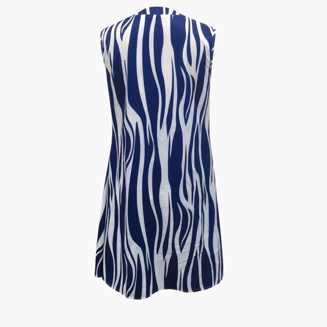 Robe mini rayée - Robe sans manches pour femmes pour l'été