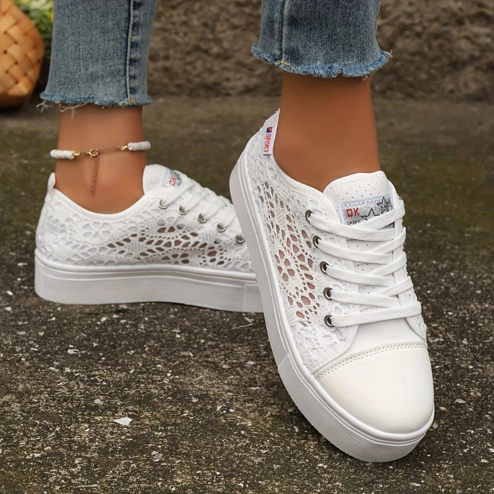Baskets Élegantes à Lacets pour Femmes | Respirantes et Stylées