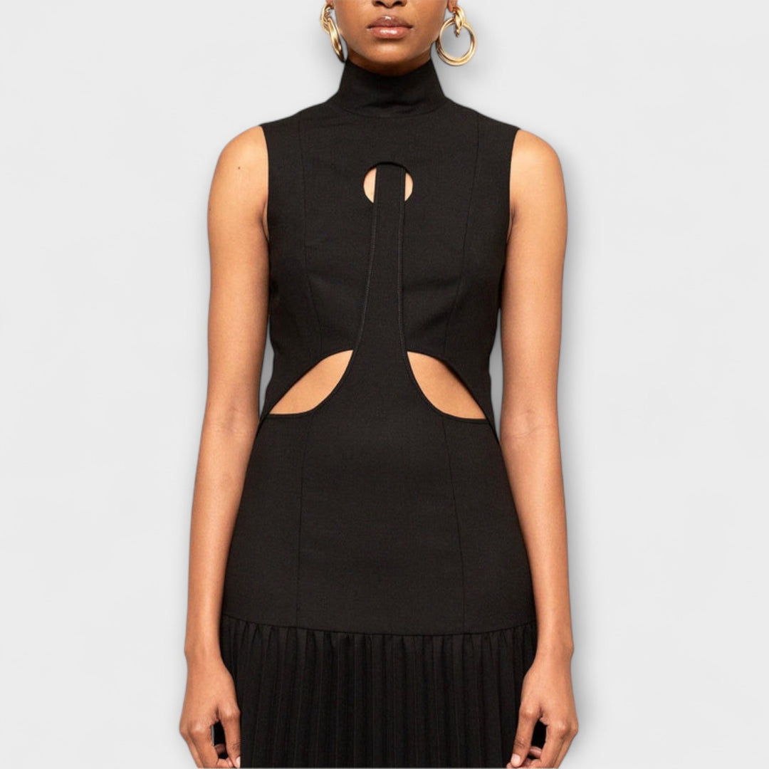 Kristen - Robe maxi avec plis et découpes