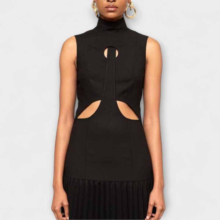 Kristen - Robe maxi avec plis et découpes