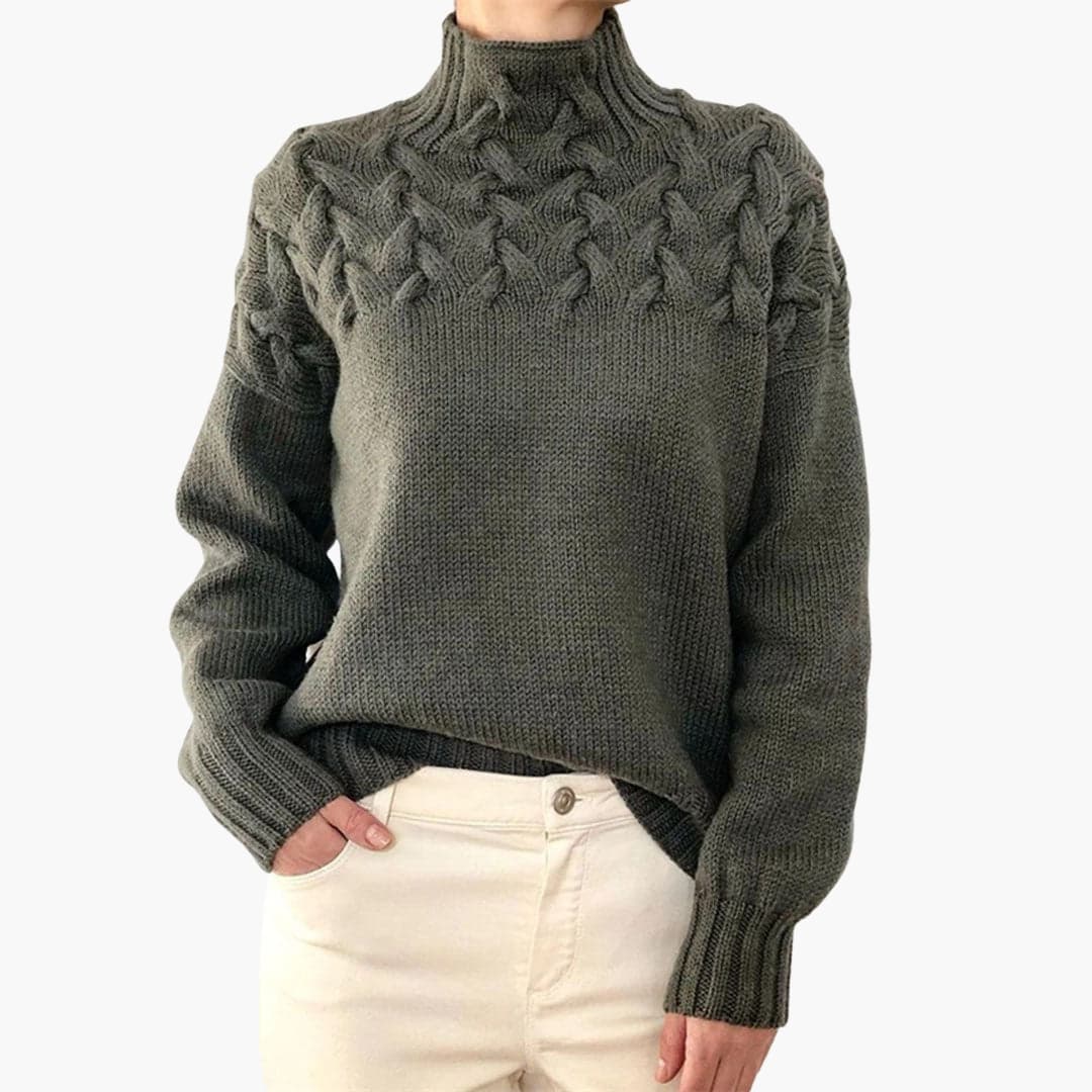 Pull en maille col roulé pour femmes