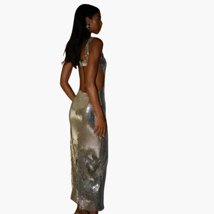 Robe de soirée pour femmes - Robe en sequins glamour