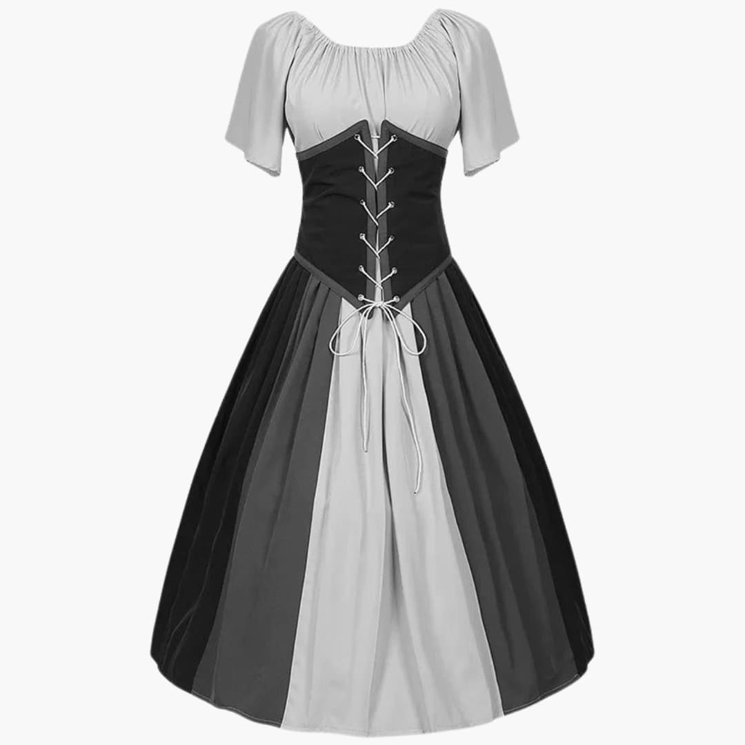 Robe Dirndl classique avec manches bouffantes pour femmes - Oktoberfest 2025