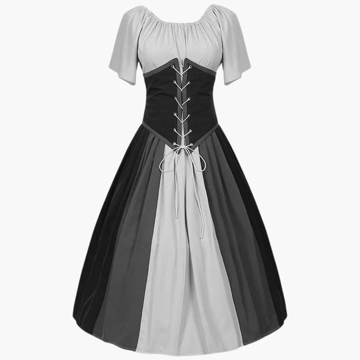 Robe Dirndl classique avec manches bouffantes pour femmes - Oktoberfest 2025