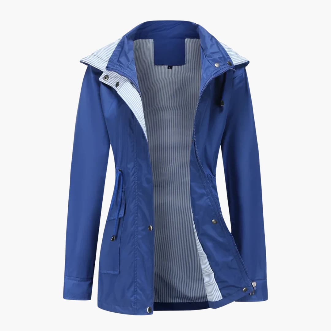 Manteau Trench Long avec Capuche pour Femmes