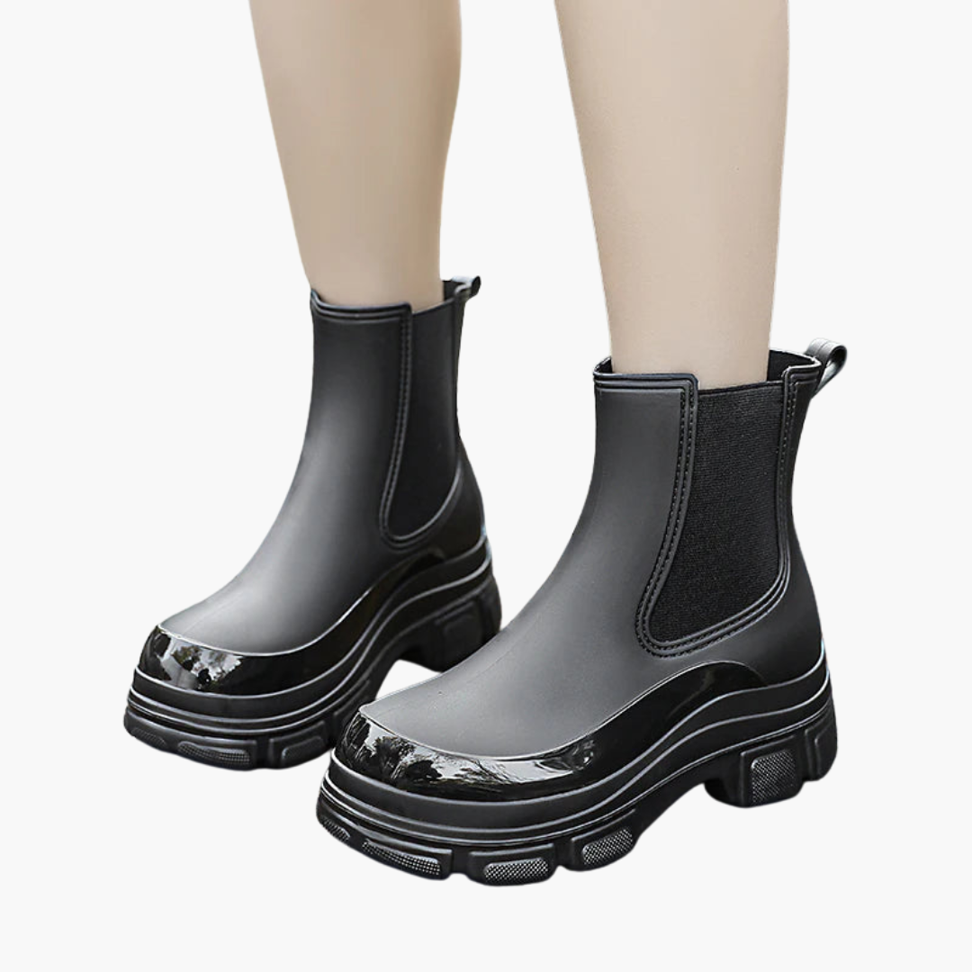 Bottes Chelsea pour femmes avec empiècements élastiques et semelle structurée