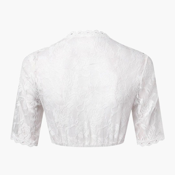 Blouse dirndl à décolleté en V en dentelle pour femmes - Oktoberfest 2025