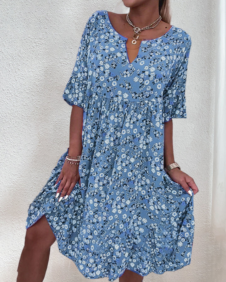 Kayleigh | Robe midi à motifs floraux