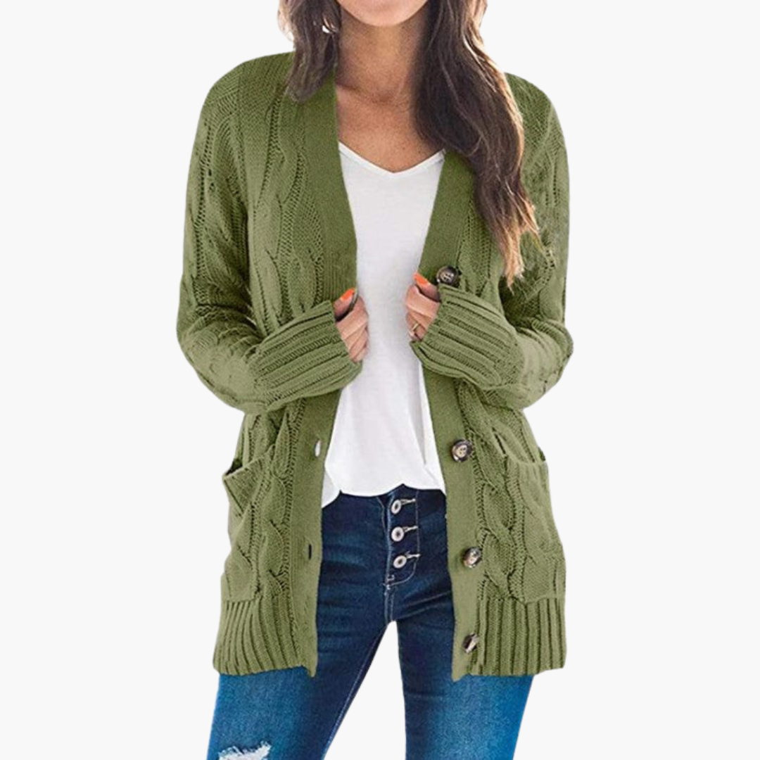 Gilet pour femmes avec fermeture à boutons et poches avant