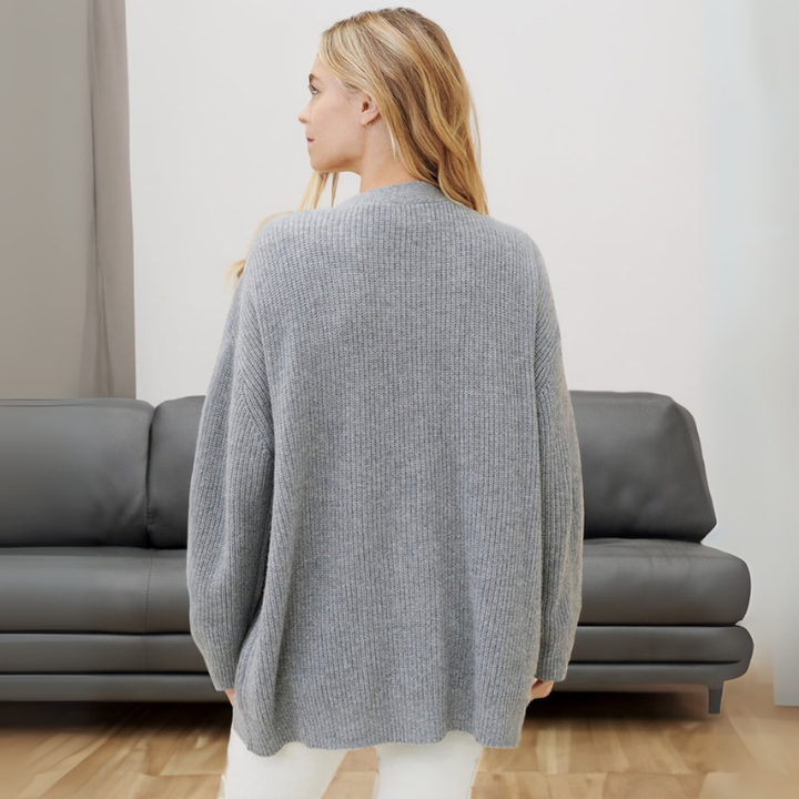 Cardigan Femme Oversize Côtelé | Détente Long