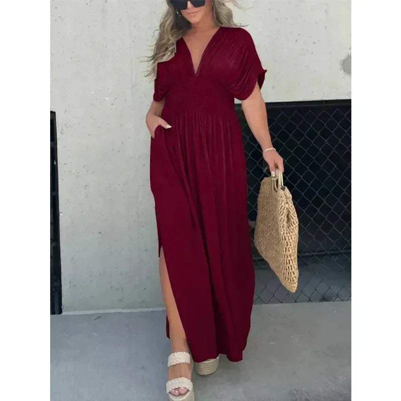 Tara | Robe maxi à décolleté en V