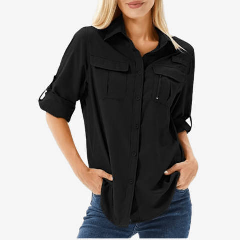 Chemise de randonnée respirante pour femmes | Manches longues