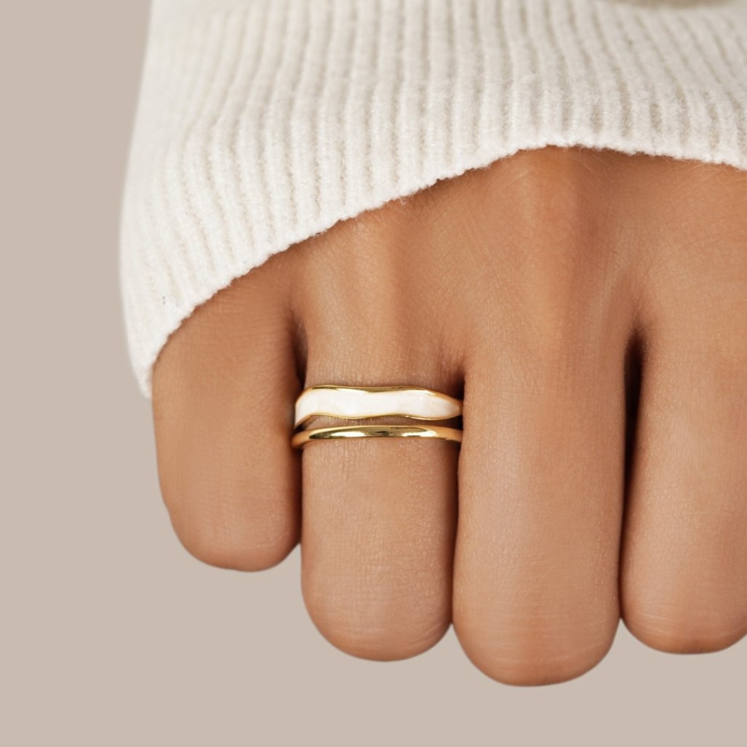 Lore - Bague Ondulée en Or