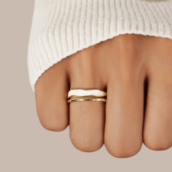 Lore - Bague Ondulée en Or