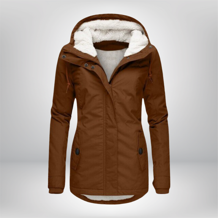 Veste d'hiver femme avec capuche | Veste de transition doublée