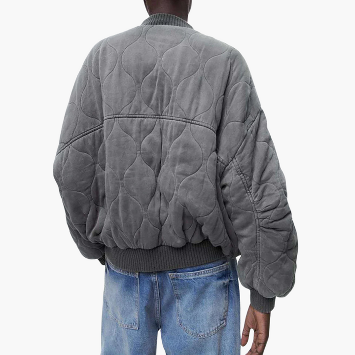Veste matelassée pour femmes avec fermeture à boutons-pression et poches avant