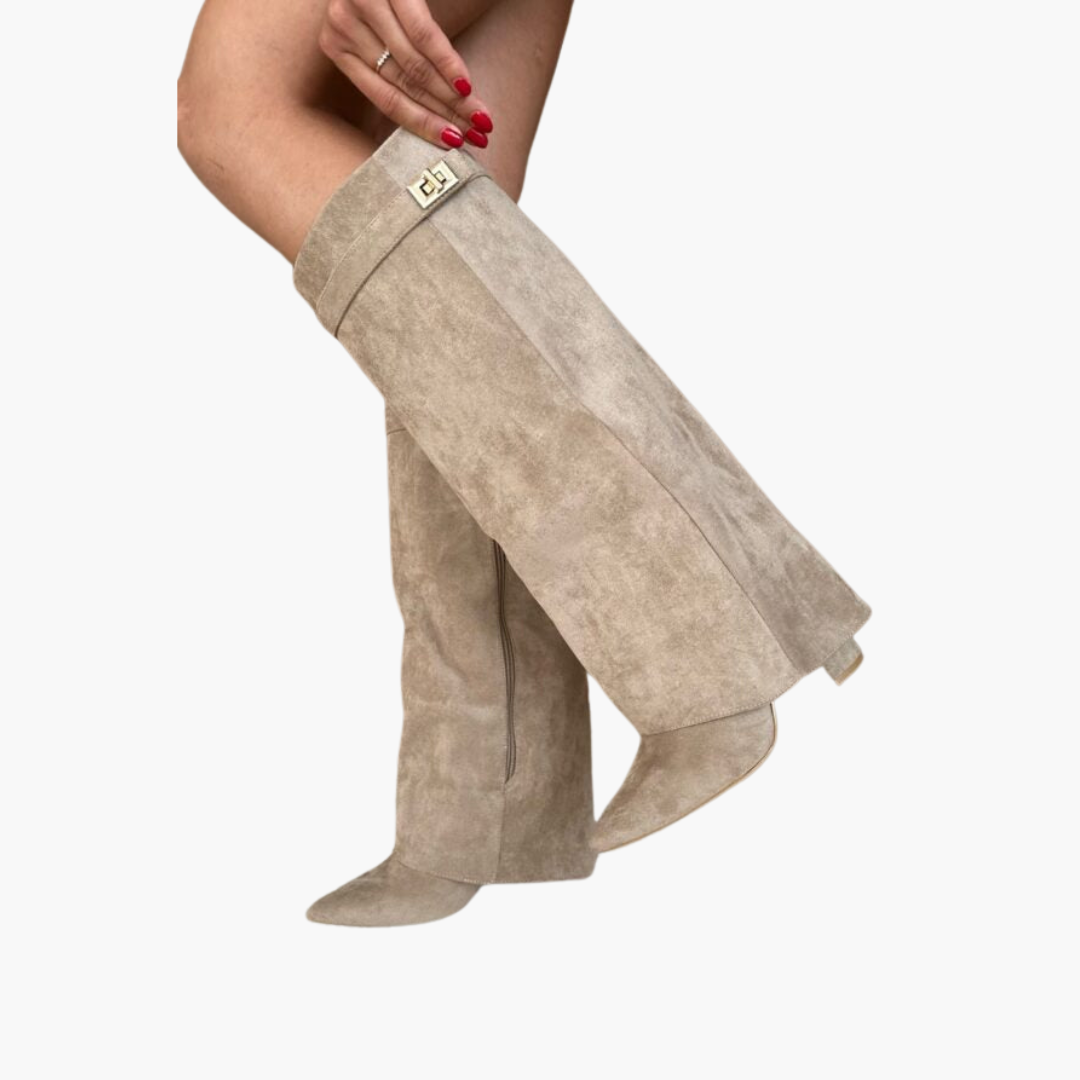 Bottes pour femmes à hauteur de genou avec boucle - Bottes élégantes