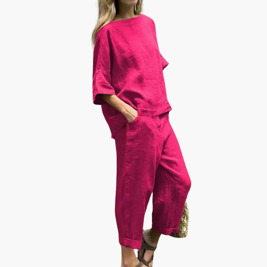Ensemble Deux-Pièces Femme - Crop Top & Pantalon Court pour l'Été