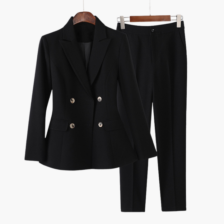 Blazer élégant en deux pièces pour femmes - Blazer et pantalon