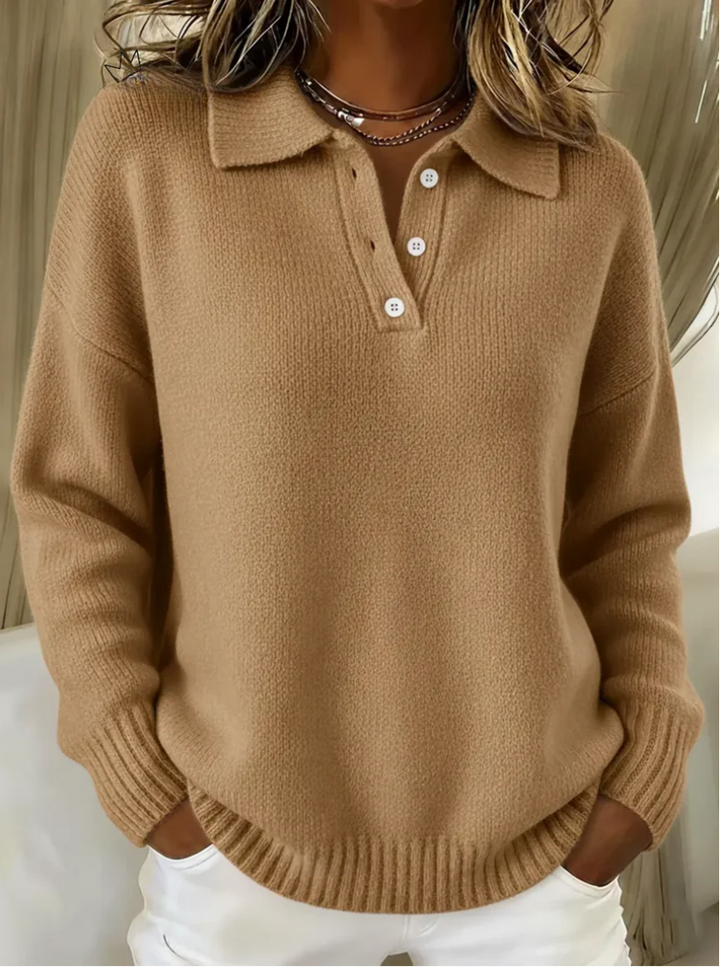 Mara | Pull en maille élégant pour femmes avec col polo