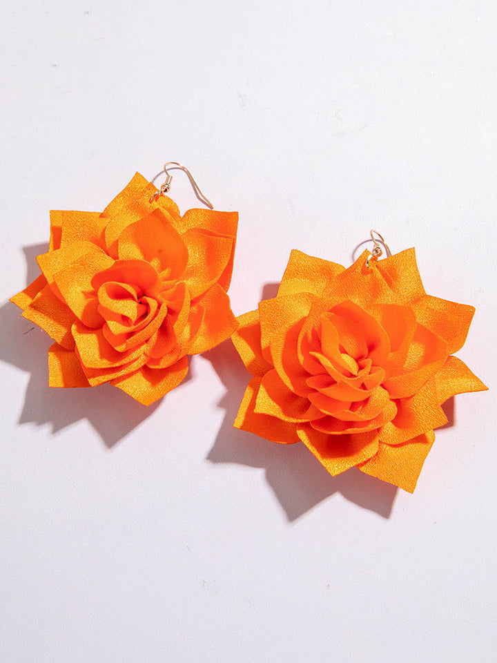 Boucles d'oreilles pendantes en forme de fleur
