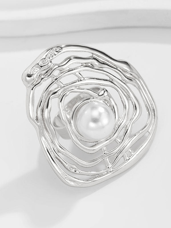 Bague géométrique ajourée