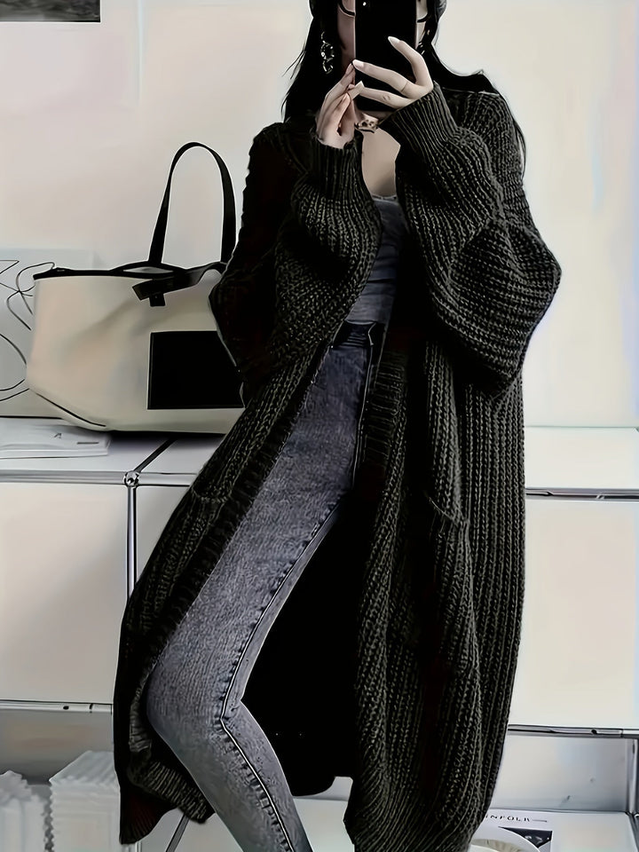 Lena | Cardigan long en tricot intemporel pour femmes