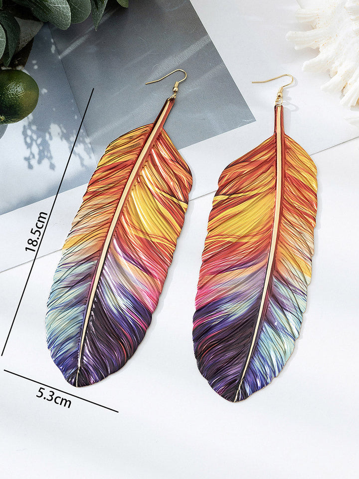 Boucles d'oreilles en forme de feuilles