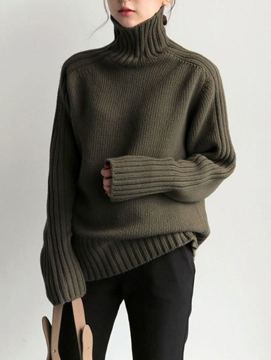 Pull simple à col roulé
