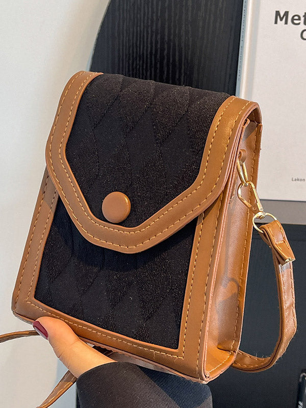 Sac bandoulière géométrique à empiècements