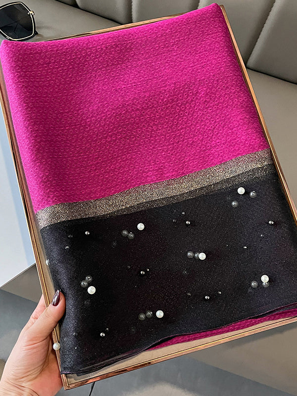 Écharpe perlée transparente anti-UV