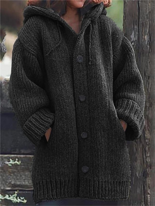 Long gilet pour femmes avec capuche | Chaud