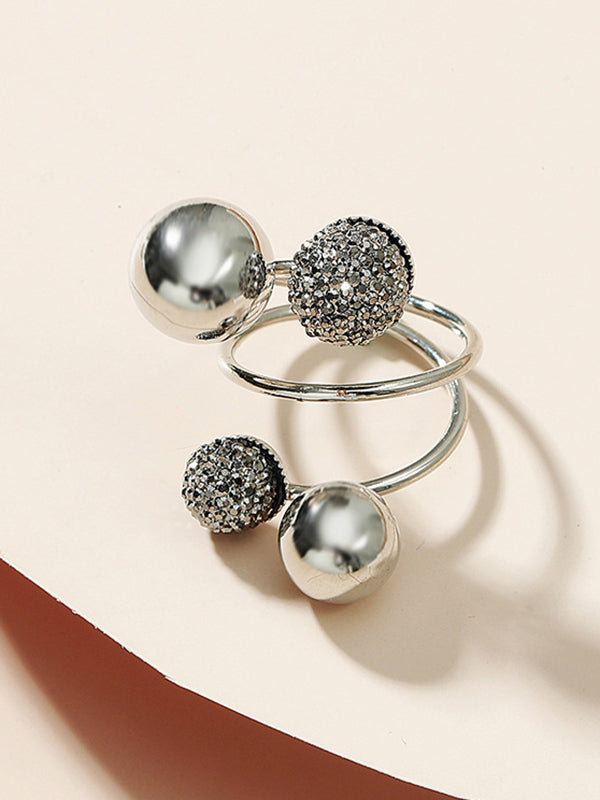 Bague élégante réglable géométrique