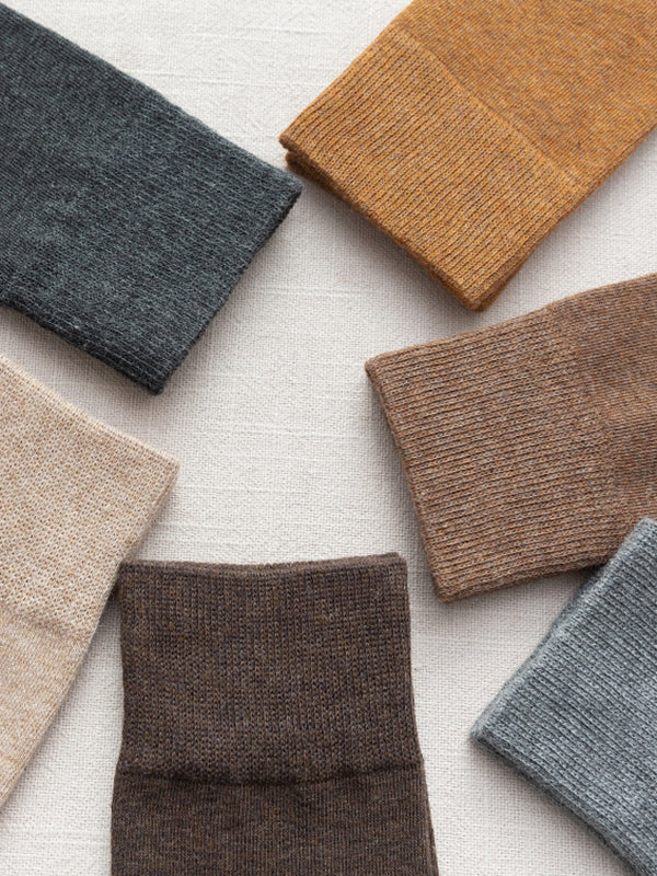 Chaussettes décontractées chaudes couleur unie