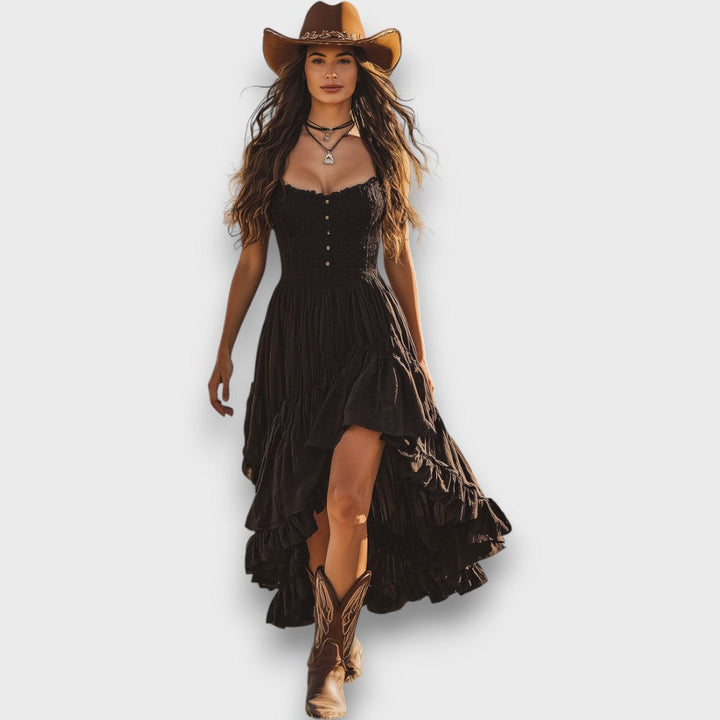 Belina – Robe maxi avec volants
