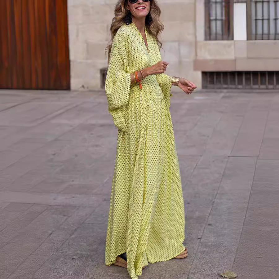 Sabrina - Robe maxi à imprimé boho pour des looks printaniers élégants